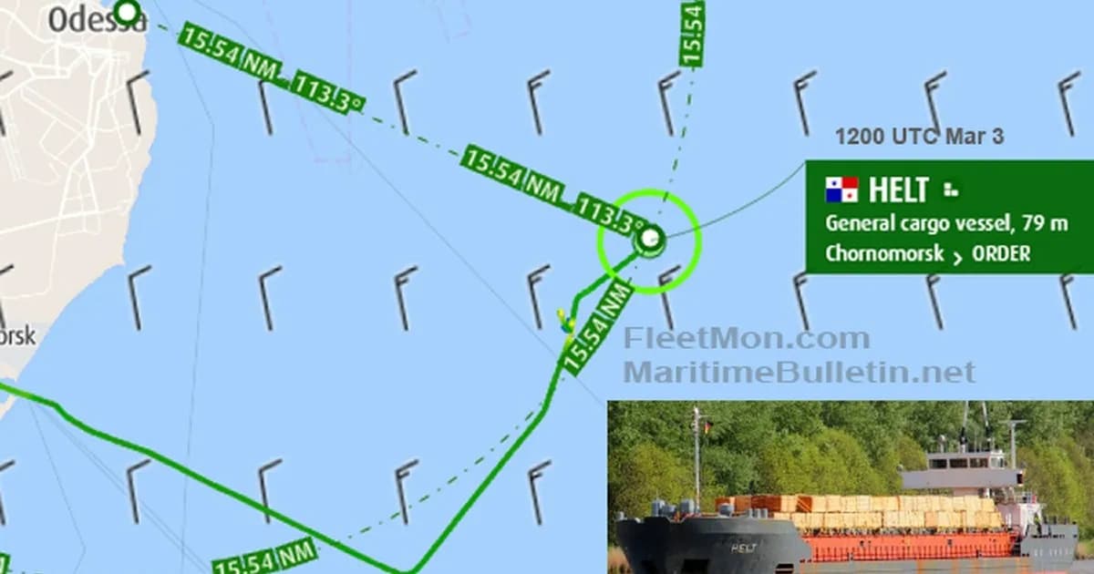 FLASH! Ucraina, nave cargo estone affondata al largo di Odessa: “Colpita da mina, 4 dispersi”