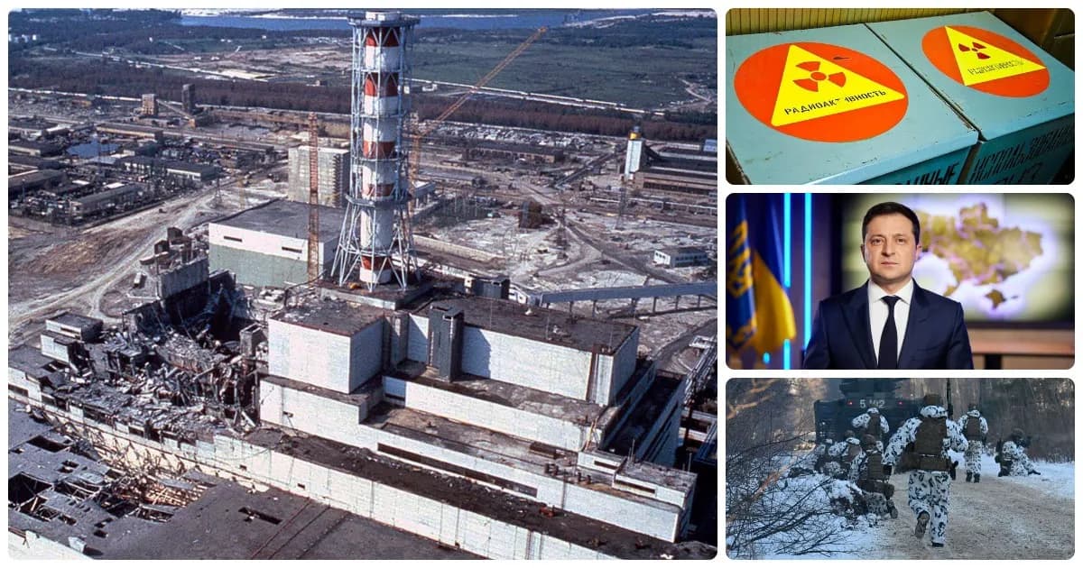 FLASH! Guerra anche a Chernobyl: Zelensky, “Russia vuole la Centrale Nucleare!”