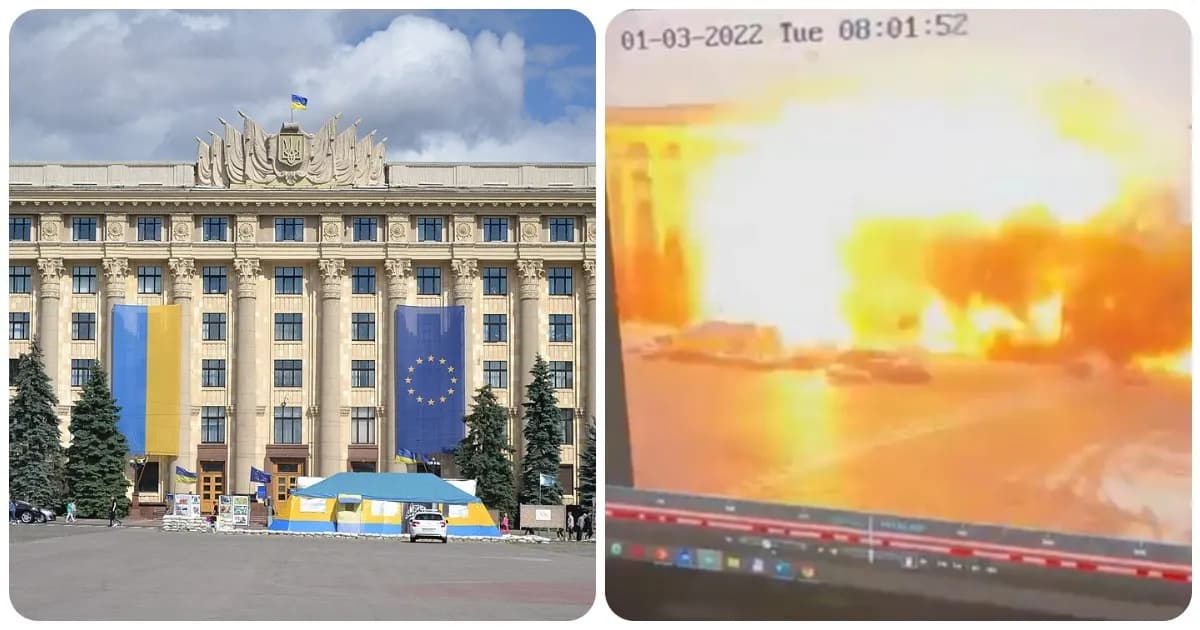 FLASH! Raid russo a Kharkiv: salta in aria palazzo regionale. VIDEO prima e dopo i missili