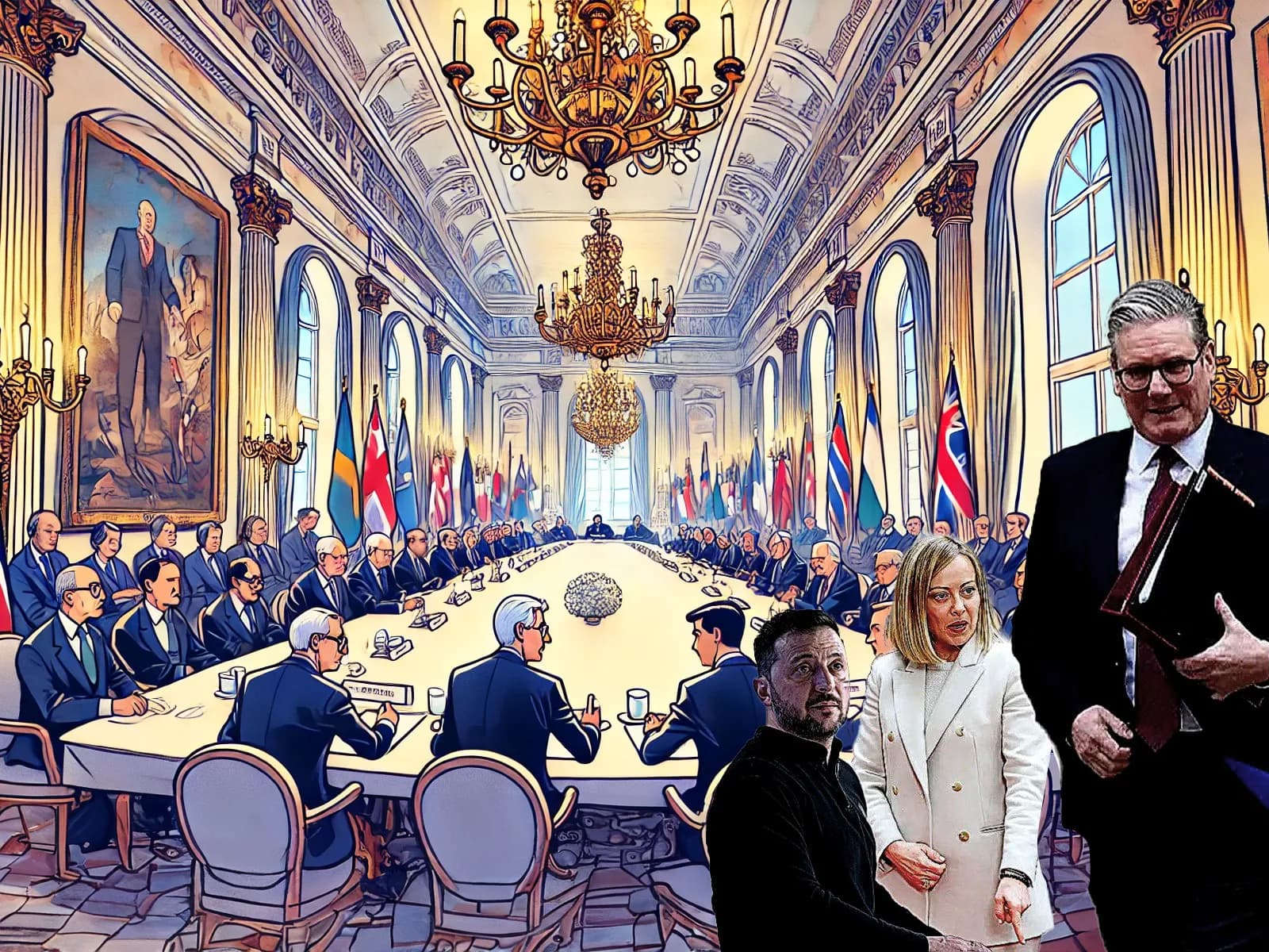 La “Coalizione dei volenterosi”: nuovo “piano Starmer” per l’Ucraina. Trump e la richiesta per la “pace con Zelensky”. La telefonata e il ruolo di Meloni. La rabbia (e la paura) dei Baltici esclusi dal vertice