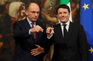Letta-Renzi, cerimonia della campanella