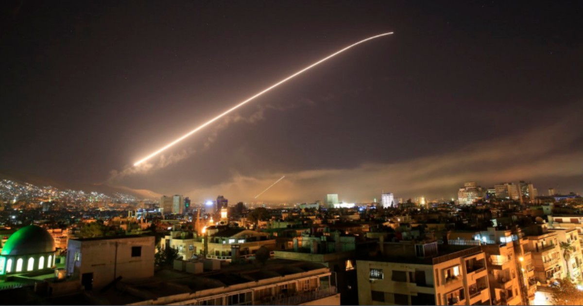 siria bombardamento damasco