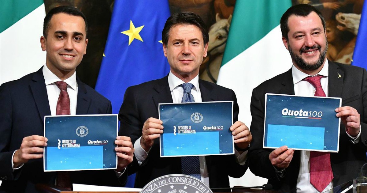 Di Maio, Conte e Salvini
