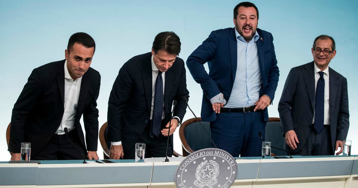 Di Maio, Conte, Salvini e Tria