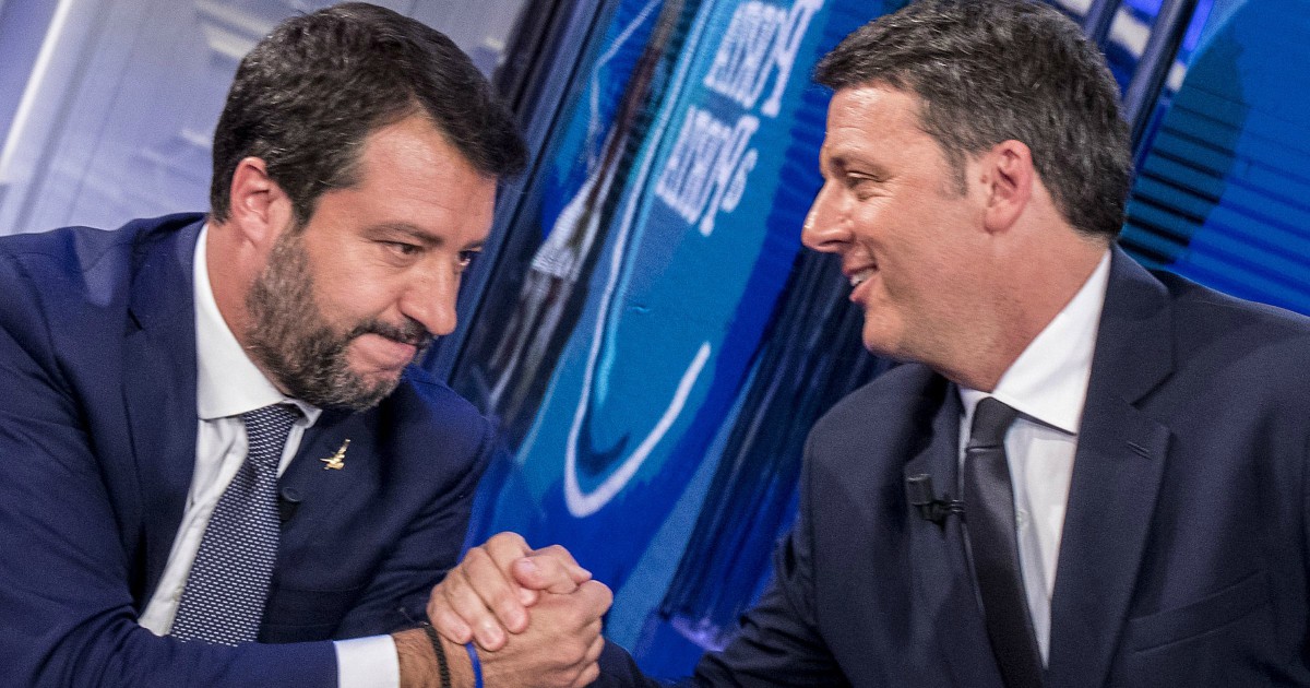 Matteo Salvini e Matteo Renzi a "Porta a Porta"