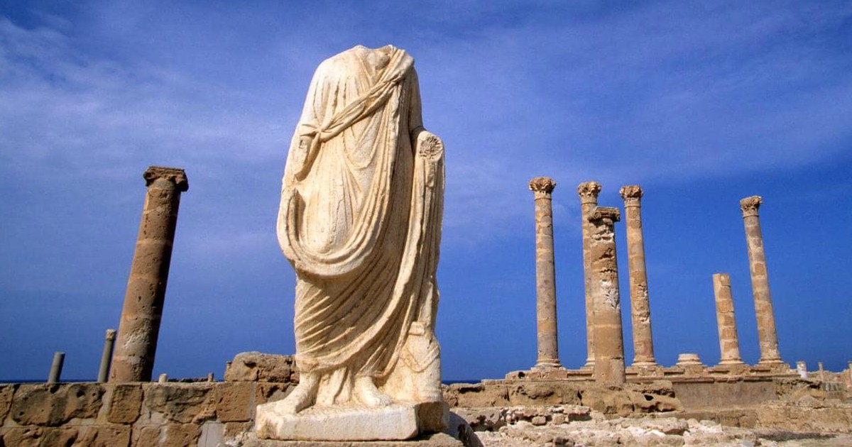 il sito archeologico di Sabratha, in Libia