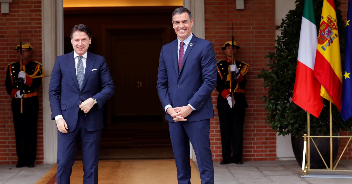 Conte e il premier spagnolo Sanchez