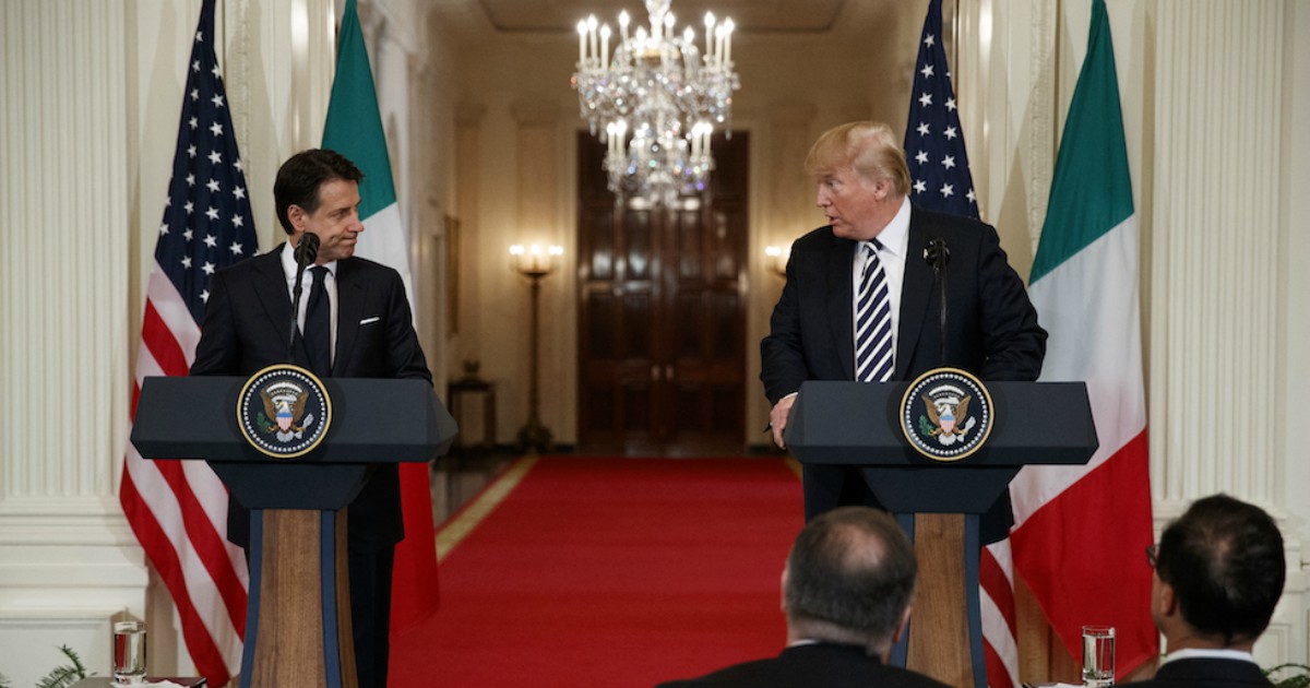 Giuseppe Conte e Donald Trump